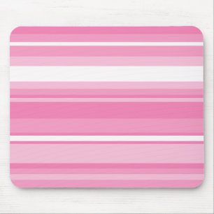 Pink stripes mouse pad