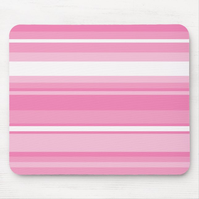 Pink stripes mouse pad (Front)