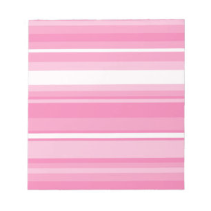 Pink stripes notepad
