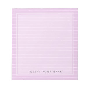 Pink Stripes Notepad 5.5" x 6"