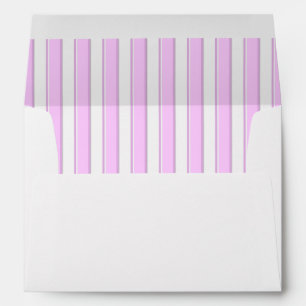 Pink Stripes on White A7 Envelope