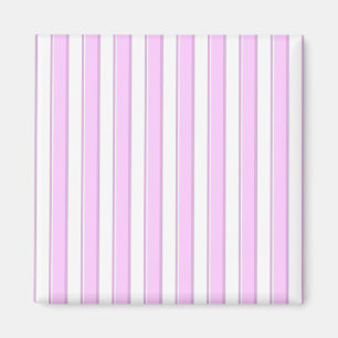 Pink Stripes on White Magnet