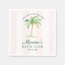 Pink Stripes Palm Beach Bach Club Bridal Shower