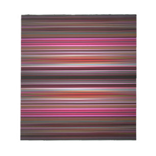 Pink stripes pattern notepad