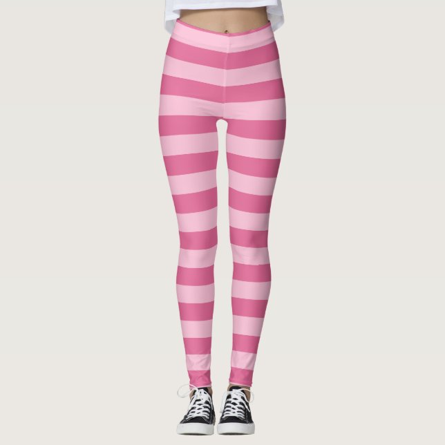 pink stripes pattern tights (Front)