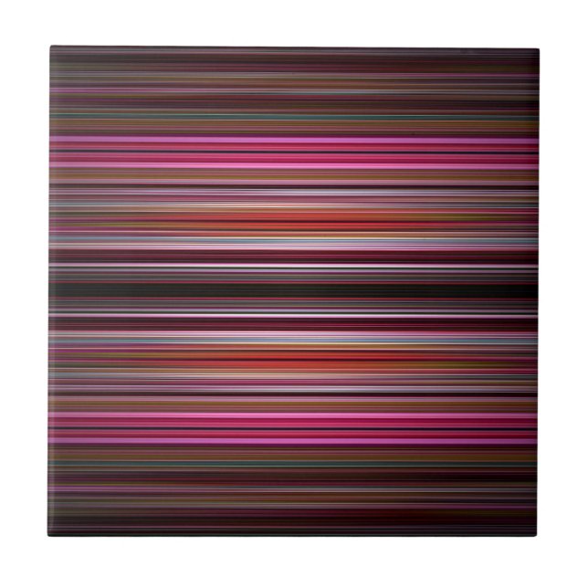 Pink stripes pattern tile (Front)