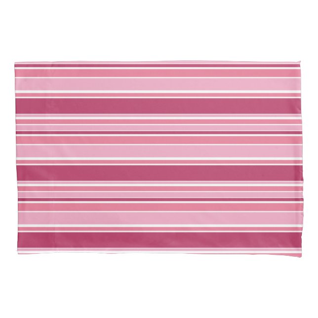 Pink stripes pillowcase (Front)