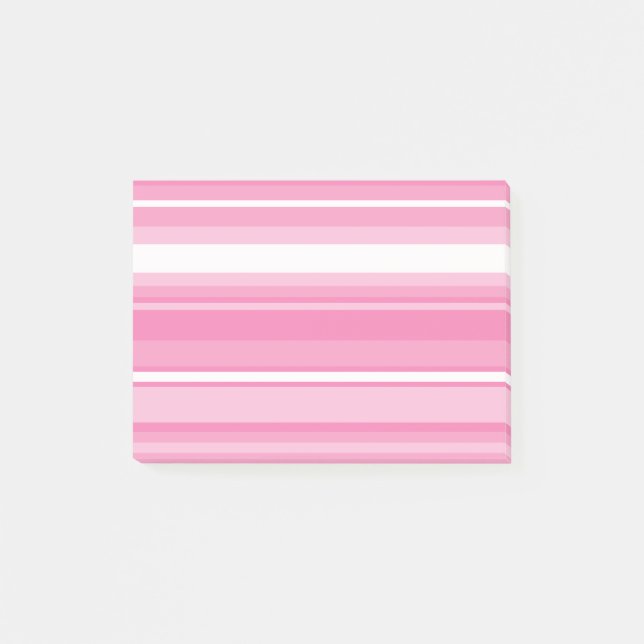 Pink stripes post-it notes (Front)