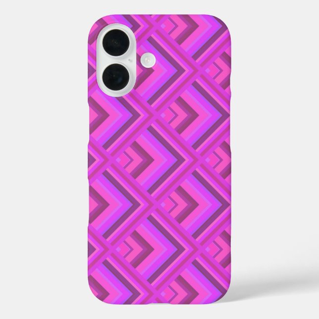 Pink stripes scale pattern Case-Mate iPhone case (Back)