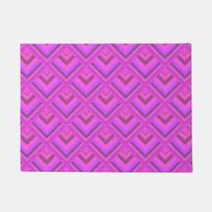 Pink stripes scale pattern doormat