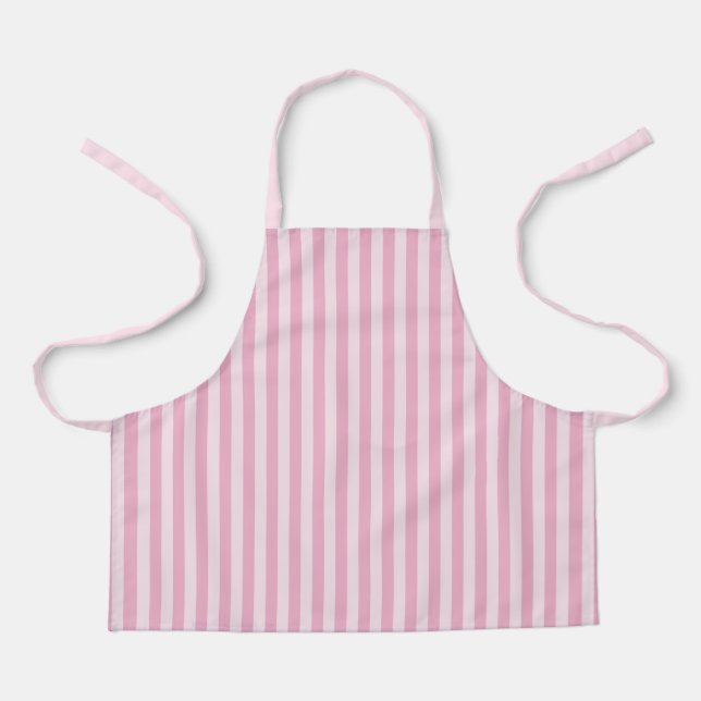 Pink Stripes Seamless Pattern Apron (Front)