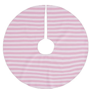 Pink Stripes Seamless Pattern Brushed Polyester Tree Skirt