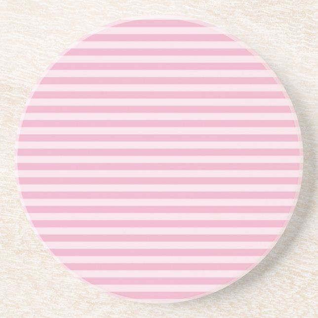 Pink Stripes Seamless Pattern Coaster (Front)