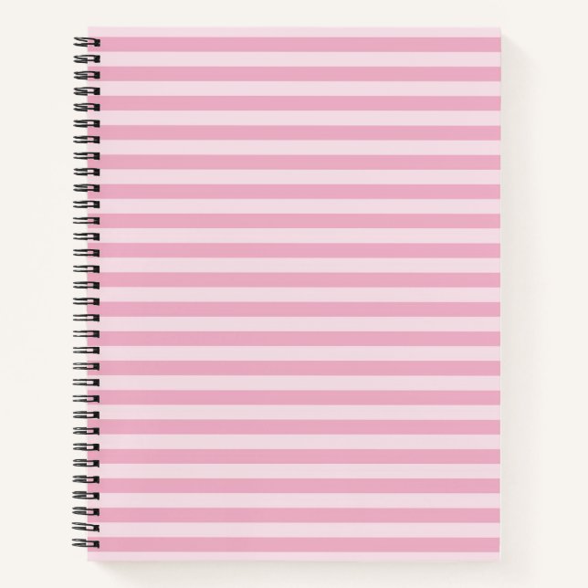 Pink Stripes Seamless Pattern Notebook (Front)