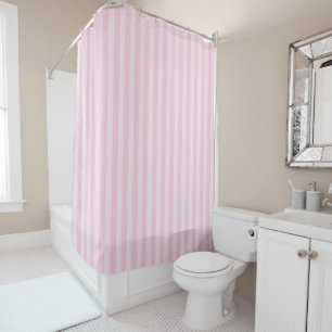 Pink Stripes Shower Curtain