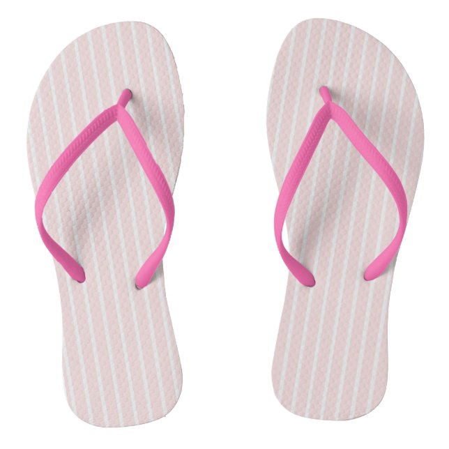 Pink stripes slippers jandals (Footbed)