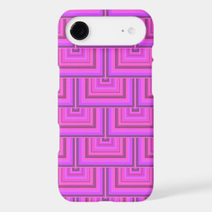 Pink stripes square scales pattern