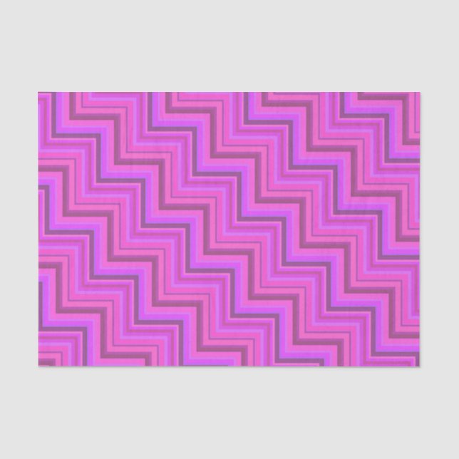 Pink stripes stairs pattern tissue paper (Front)