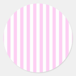 Pink Stripes, Stripes, Striped Pattern, Lines Classic Round Sticker