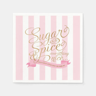 Pink Stripes Sugar and Spice Napkins