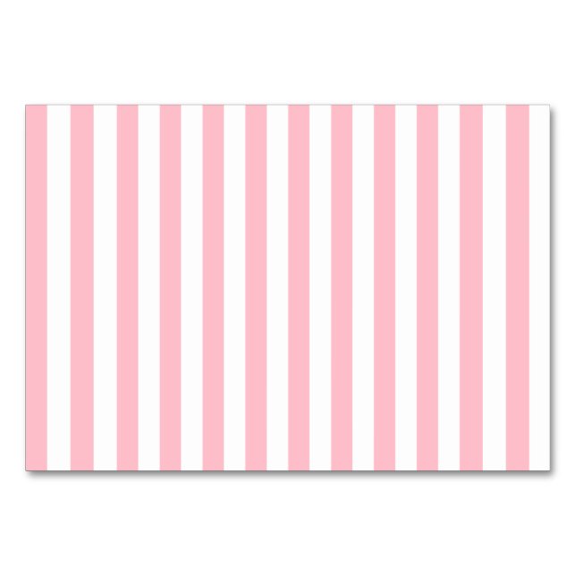 Pink Stripes Table Number (Back)