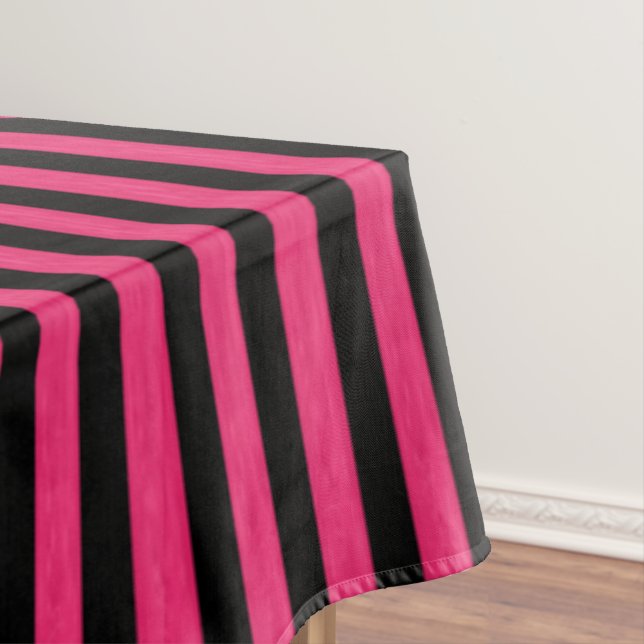 Pink Stripes Tablecloth (In Situ)