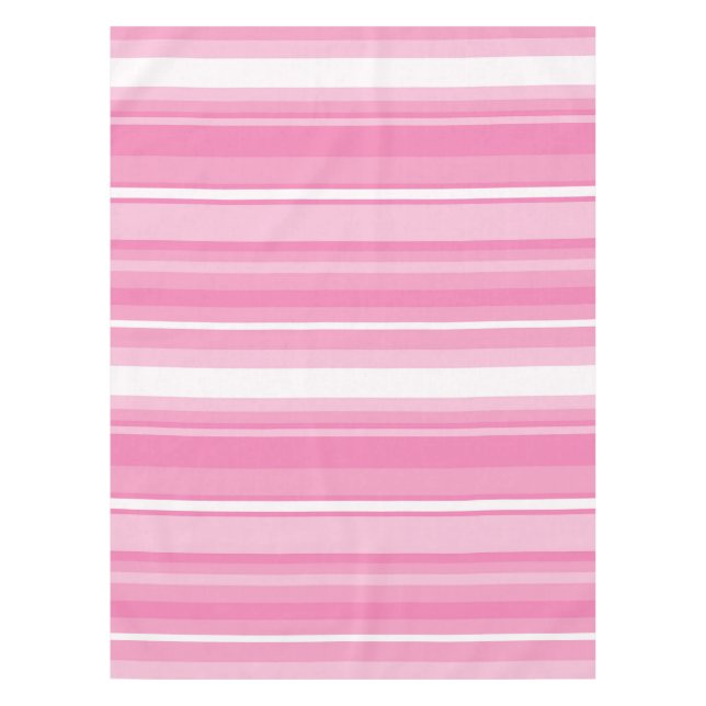 Pink stripes tablecloth (Front)