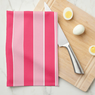 Pink Stripes Tea Towel