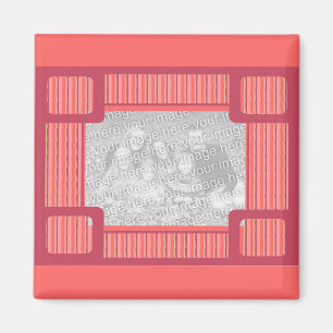 pink stripes template magnet