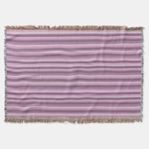 Pink stripes throw blanket