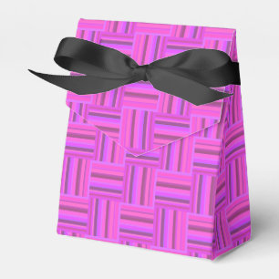 Pink stripes weave pattern favour box