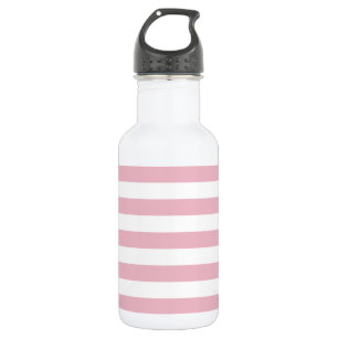 Pink Stripes, White Stripes, Striped Pattern 532 Ml Water Bottle