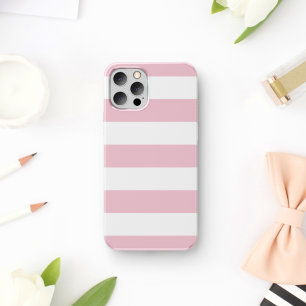 Pink Stripes, White Stripes, Striped Pattern Case-Mate iPhone Case