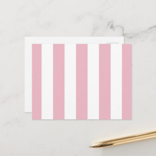 Pink Stripes, White Stripes, Striped Pattern Postcard