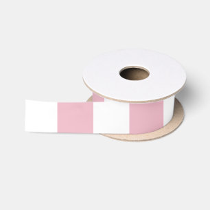 Pink Stripes, White Stripes, Striped Pattern Satin Ribbon