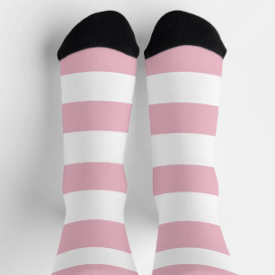 Pink Stripes, White Stripes, Striped Pattern Socks