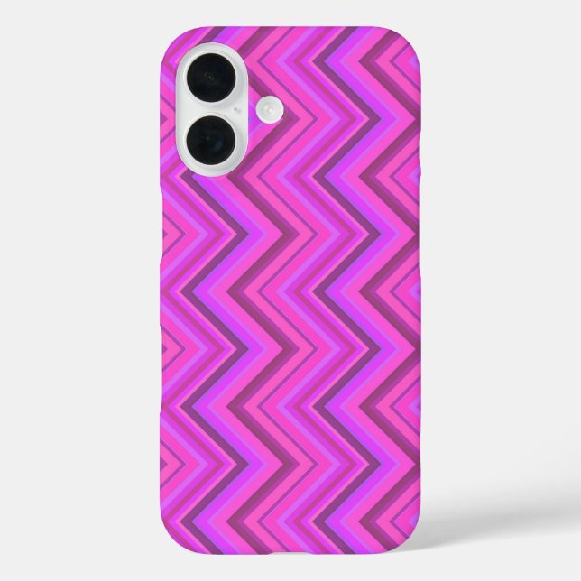 Pink stripes zigzag pattern Case-Mate iPhone case (Back)
