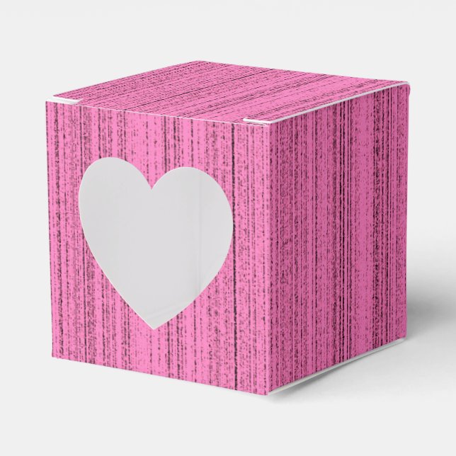 Pink Strips Favour Box (Front Side)