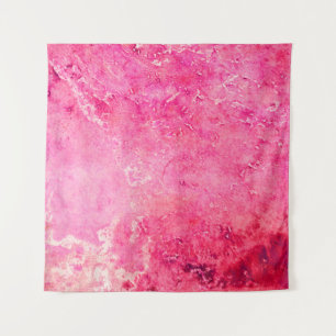 Pink Structures made in manual on a paper paintsba Tapestry