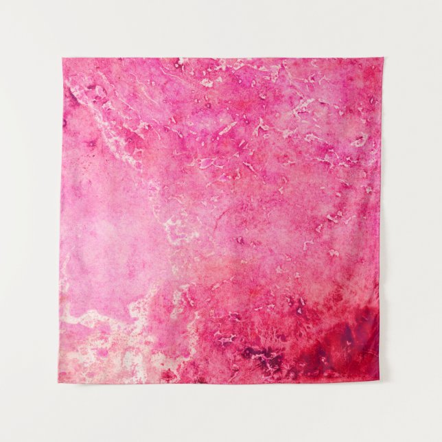 Pink Structures made in manual on a paper paintsba Tapestry (Front)