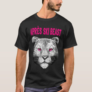 Pink Style Apres Ski Snow Leopard T-Shirt