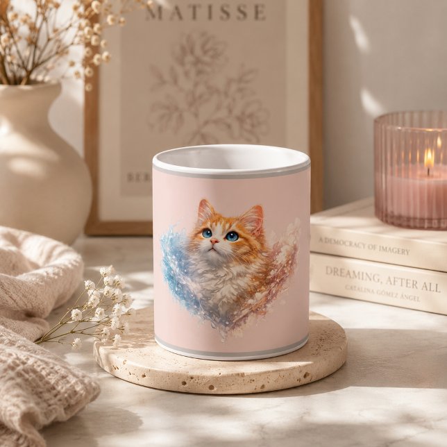 Pink style cat  coffee mug (Creator Uploaded)
