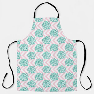 Pink Succulent Apron