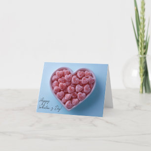 Pink Sugar Candy Hearts Valentine's Greeting Holiday Card