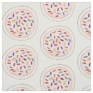 Pink Sugar Cookie Sprinkles Strawberry Frosting Fabric