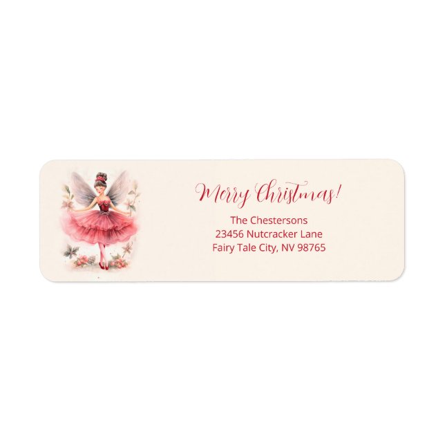 Pink Sugar Plum Fairy Vintage Christmas (Front)