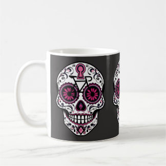 Pink Sugar Skull, Day Of The Dead Coffee Mug