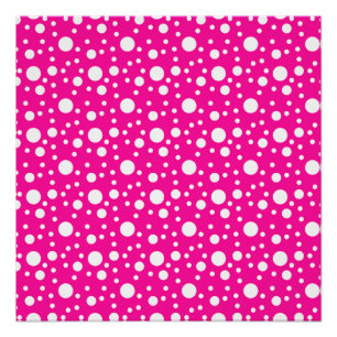 Pink Summer Polka Dots  Poster