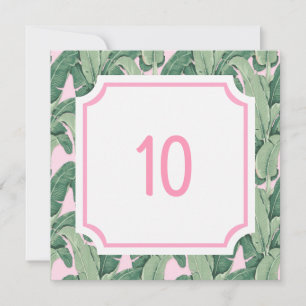Pink Summertime Glam Table Number