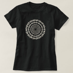 Pink Sunburst Abstract Spiral T-Shirt